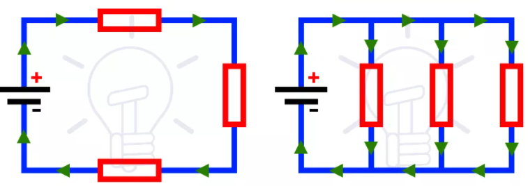 电气并联电路和串联电路之间有什么不同定义？(图1)