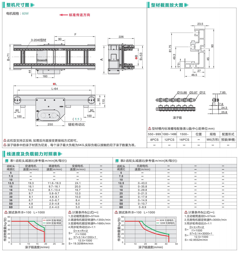 单侧滚子链重载型中间驱动链板输送机BRZ01(图3)