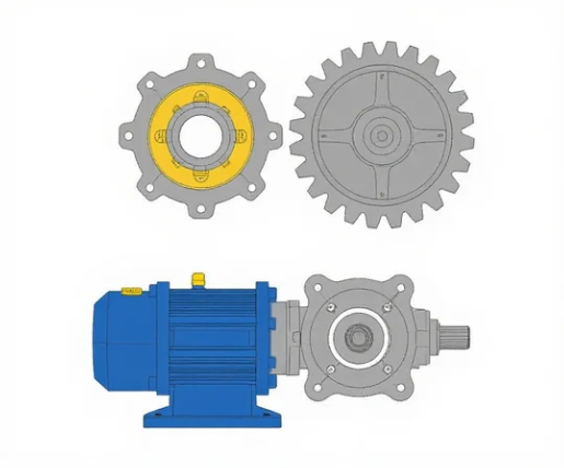伞齿轮与斜齿轮减速机搭配,需注意哪些衔接细节?(图1) 伞齿轮与斜齿轮减速机搭配,需注意哪些衔接细节?(图1)