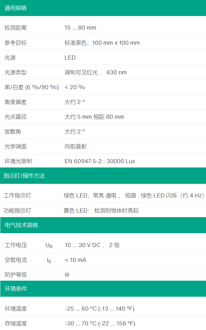 三角测量传感器 (BGS)OBT80-R3-E0-P(图2)