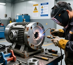 减速机齿轮箱铸件砂眼如何修补?(图1) 减速机齿轮箱铸件砂眼如何修补?(图1)