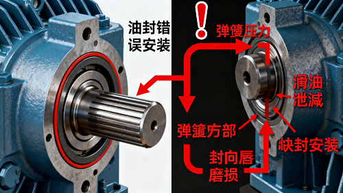 减速机配件油封的安装方向与密封效果的关联性分析?(图4) 减速机配件油封的安装方向与密封效果的关联性分析?(图4)