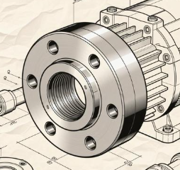立式减速机输出端法兰,连接松动的防松处理方案?(图1) 立式减速机输出端法兰,连接松动的防松处理方案?(图1)