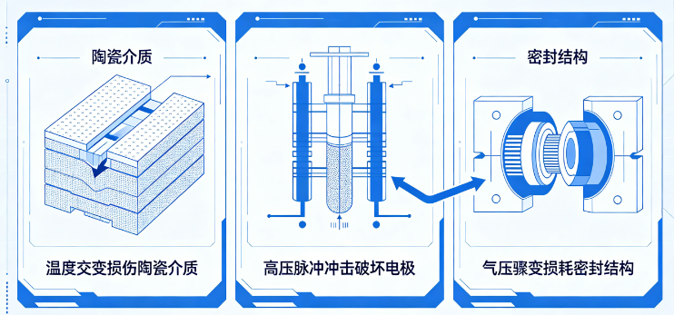 臭氧发生器频繁启停损耗腔体部件(图1) 臭氧发生器频繁启停损耗腔体部件(图1)