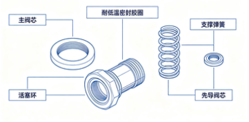 四通换向阀焊接安装温控防护要点(图1) 四通换向阀焊接安装温控防护要点(图1)