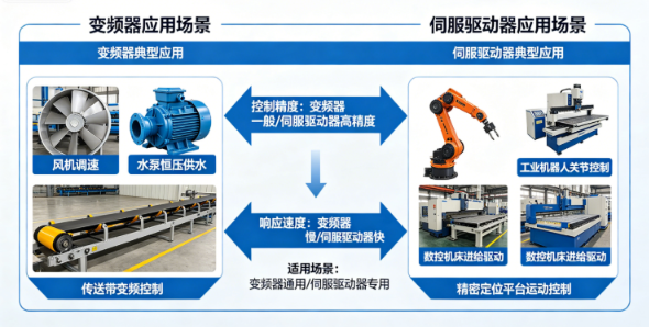 变频器和伺服驱动器适用场景怎么区分(图1)