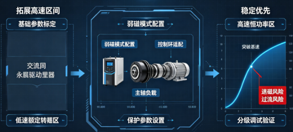 交流伺服驱动器弱磁调速参数怎么设置(图1) 交流伺服驱动器弱磁调速参数怎么设置(图1)