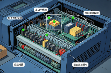 伺服驱动器上电无显示故障检修流程(图3) 伺服驱动器上电无显示故障检修流程(图3)