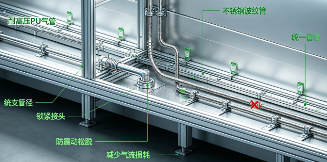 等离子体发生器流水线安装气路排布要点(图2) 等离子体发生器流水线安装气路排布要点(图2)