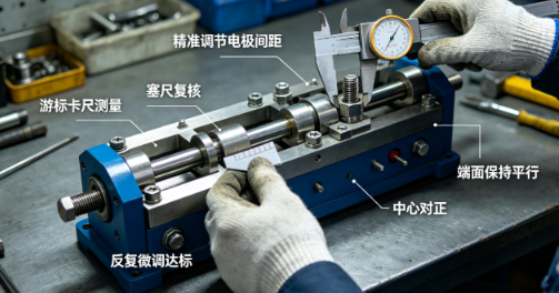 电弧发生器电极间隙标准化校准流程(图1) 电弧发生器电极间隙标准化校准流程(图1)