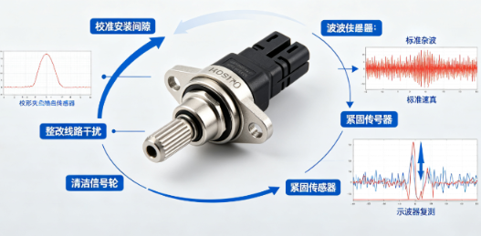 电磁式凸轮轴传感器,波形失真调整方式(图2) 电磁式凸轮轴传感器,波形失真调整方式(图2)