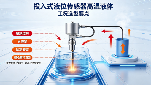 投入式液位传感器高温,液体工况选型要点(图1) 投入式液位传感器高温,液体工况选型要点(图1)