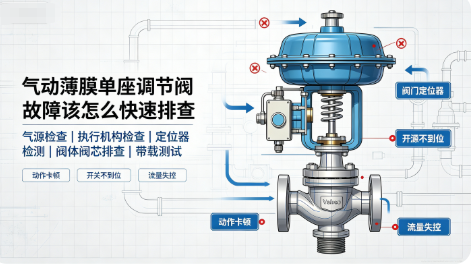 气动薄膜单座调节阀故障，该怎么快速排查？(图1)