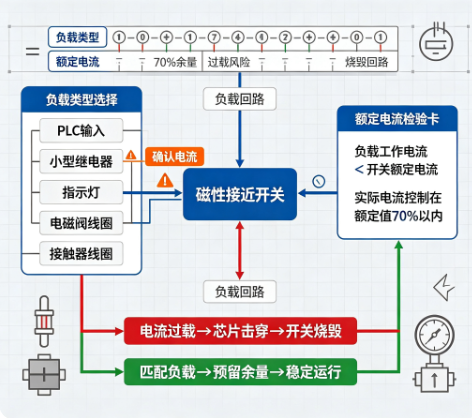 负载不匹配磁性接近开关烧毁规避方案(图1) 负载不匹配磁性接近开关烧毁规避方案(图1)