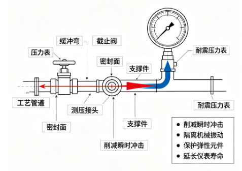 液压系统配套耐震压力表,消除指针抖动(图1) 液压系统配套耐震压力表,消除指针抖动(图1)
