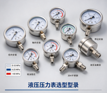 液压系统配套耐震压力表,消除指针抖动!(图1) 液压系统配套耐震压力表,消除指针抖动!(图1)