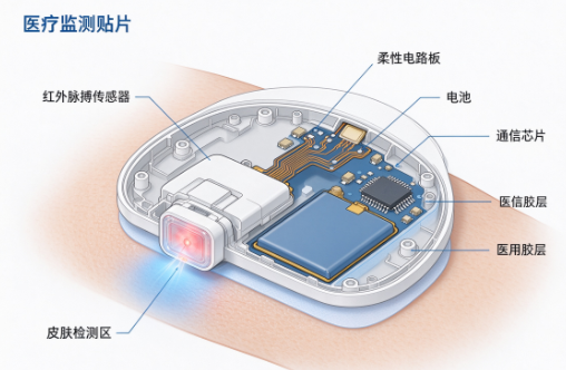红外脉搏传感器精度优化,助力医疗监测技术新突破(图1) 红外脉搏传感器精度优化,助力医疗监测技术新突破(图1)