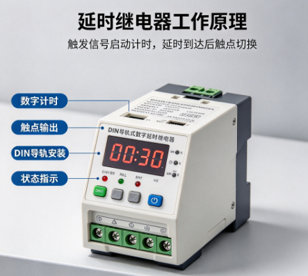 工业延时继电器原理——通电断电延时区分(图1) 工业延时继电器原理——通电断电延时区分(图1)