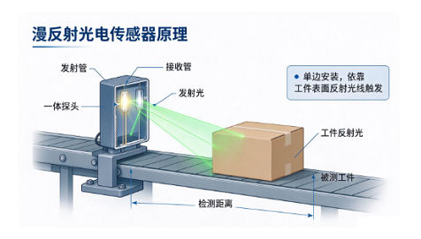 漫反射光电传感器原理与应用特点(图1)